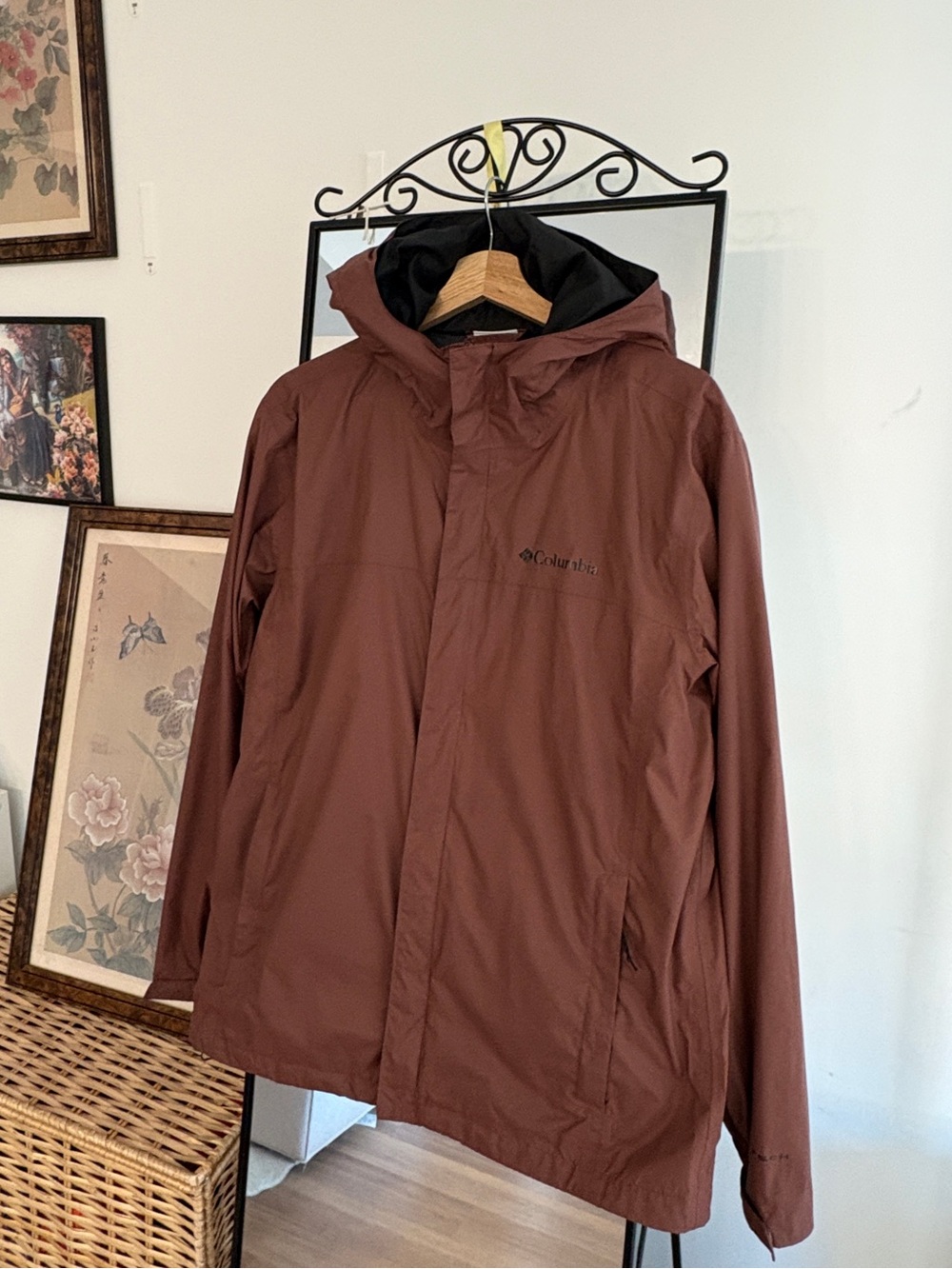 [Columbia] Men's Omni Tech Hooded Waterproof Rain Jacket - Medium